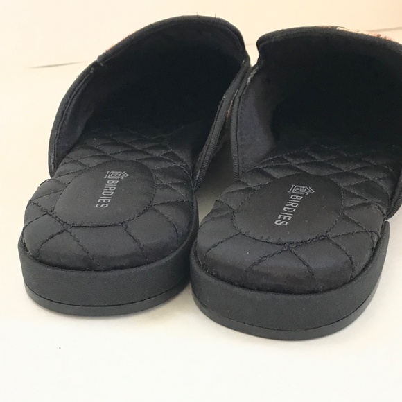 BIRDIES Phoebe Embroidered Floral Jacquard Slipper Mules Flats in Black Size 8 - Picture 9 of 16